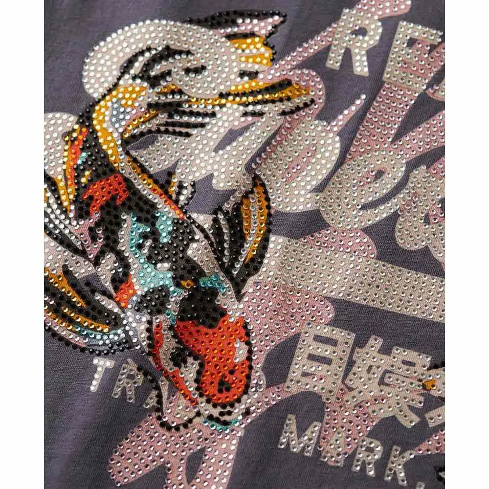 Футболка без рукавов Superdry Vl Tokyo Scoop, серый — фото 2