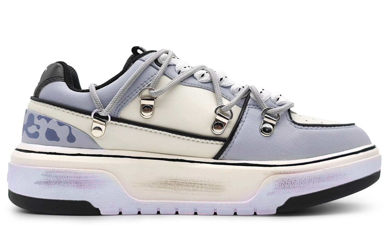 

Кроссовки MLB Chunky Liner Skateboarding Shoes Unisex Low-top Beige/black, цвет Taro Purple