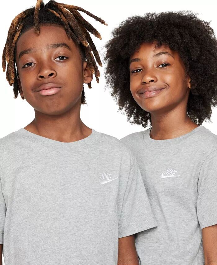 Футболка с графическим рисунком и вышитым логотипом Big Kids Sportswear Nike, белый — фото 3