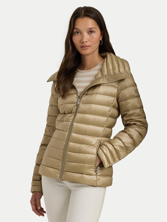 

Пуховик straight fit 297951267002 Lauren Ralph Lauren, бежевый