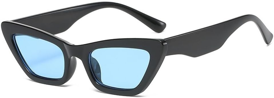 

Винтажные солнцезащитные очки «кошачий глаз» для женщин, защита от ультрафиолета UV400, ретро-очки для мужчин, контрастные по цвету, декоративные HDUBFY, C4 Black Blue