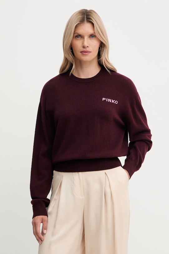 

Шерстяной свитер Pinko, бордовый