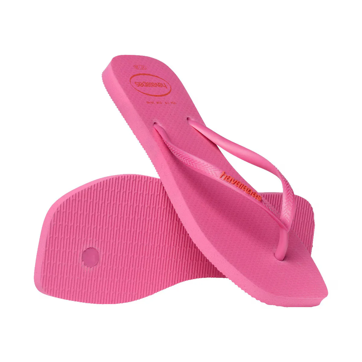 Женские сандалии Hav. Тонкий квадратный логотип Pop Up Pink Flux 412 Havaianas, фуксия — фото 2