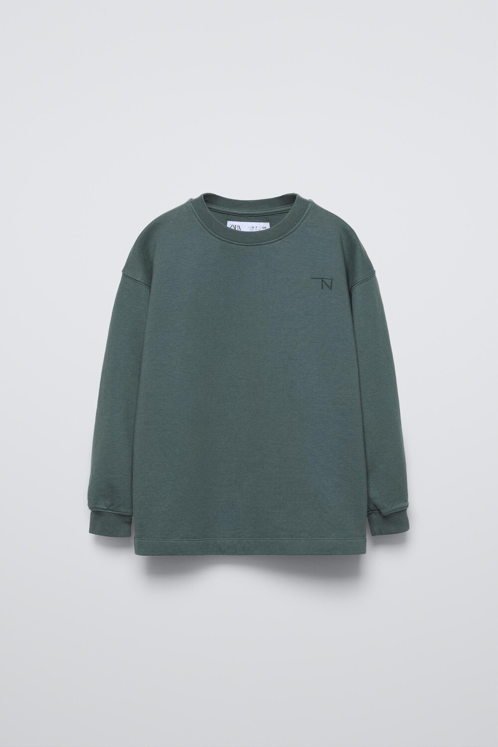 

Лонгслив ZARA, зеленый