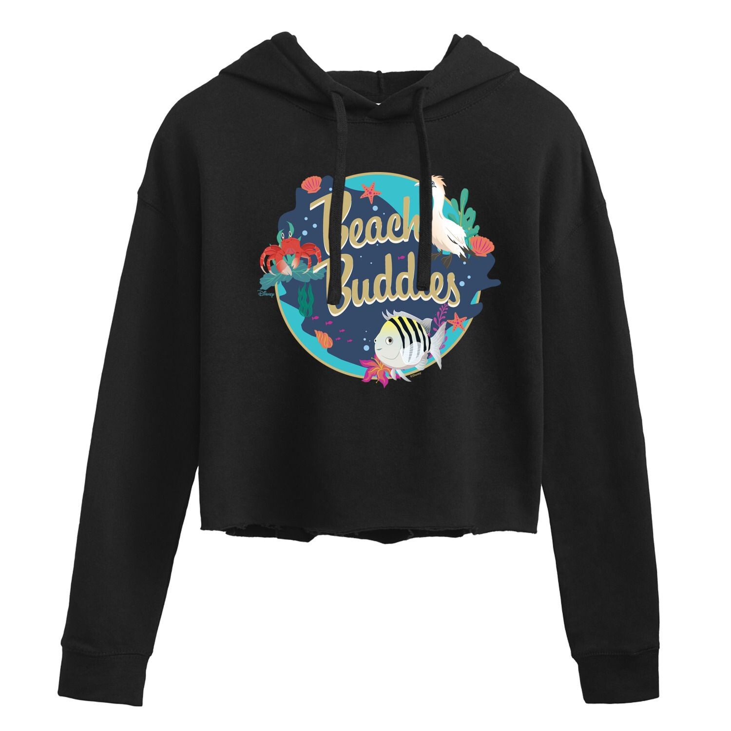 

Укороченное худи для юниоров Disney's The Little Mermaid Buddies Licensed Character, черный