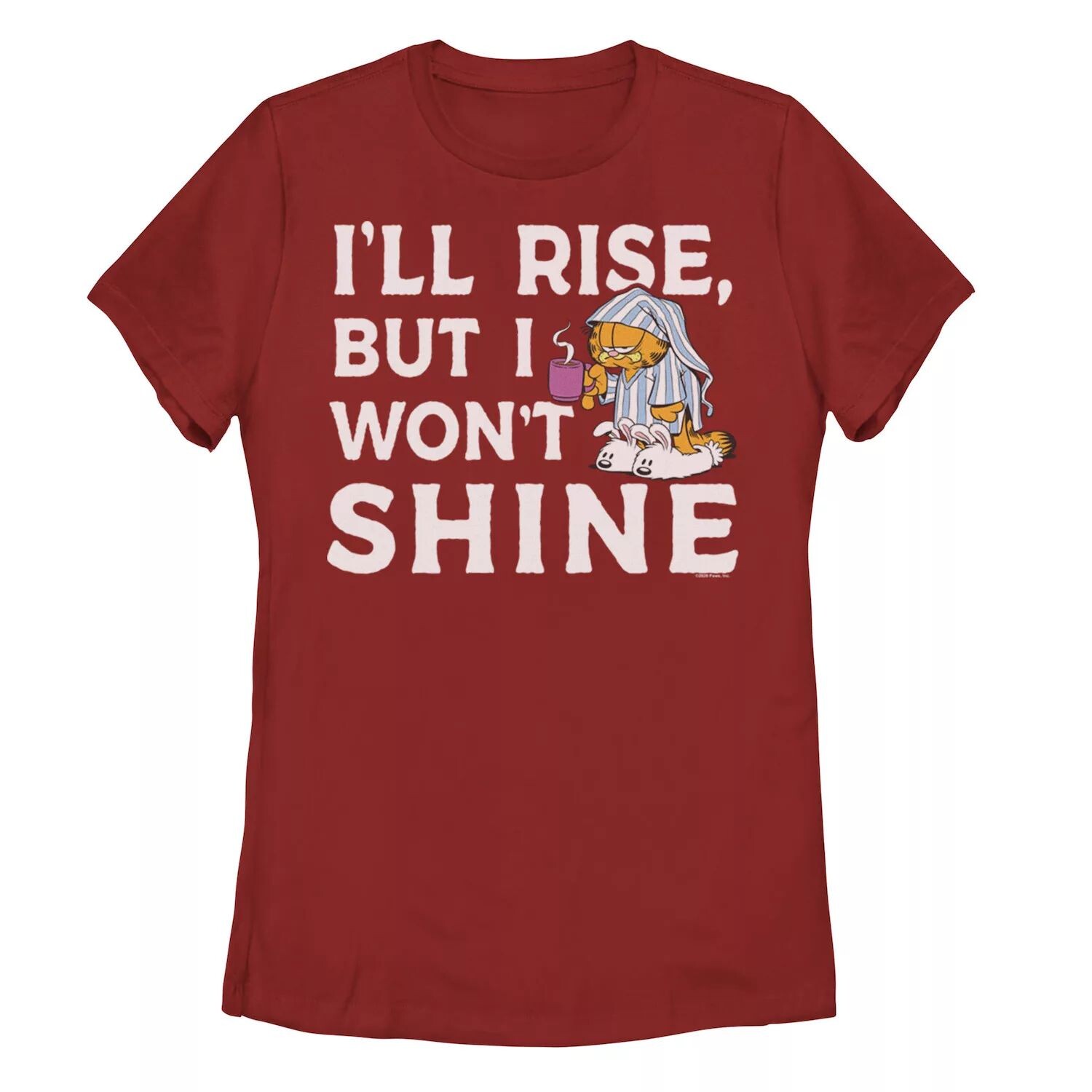 

Футболка с портретом Garfield I'll Rise But I Won't Shine для юниоров Licensed Character