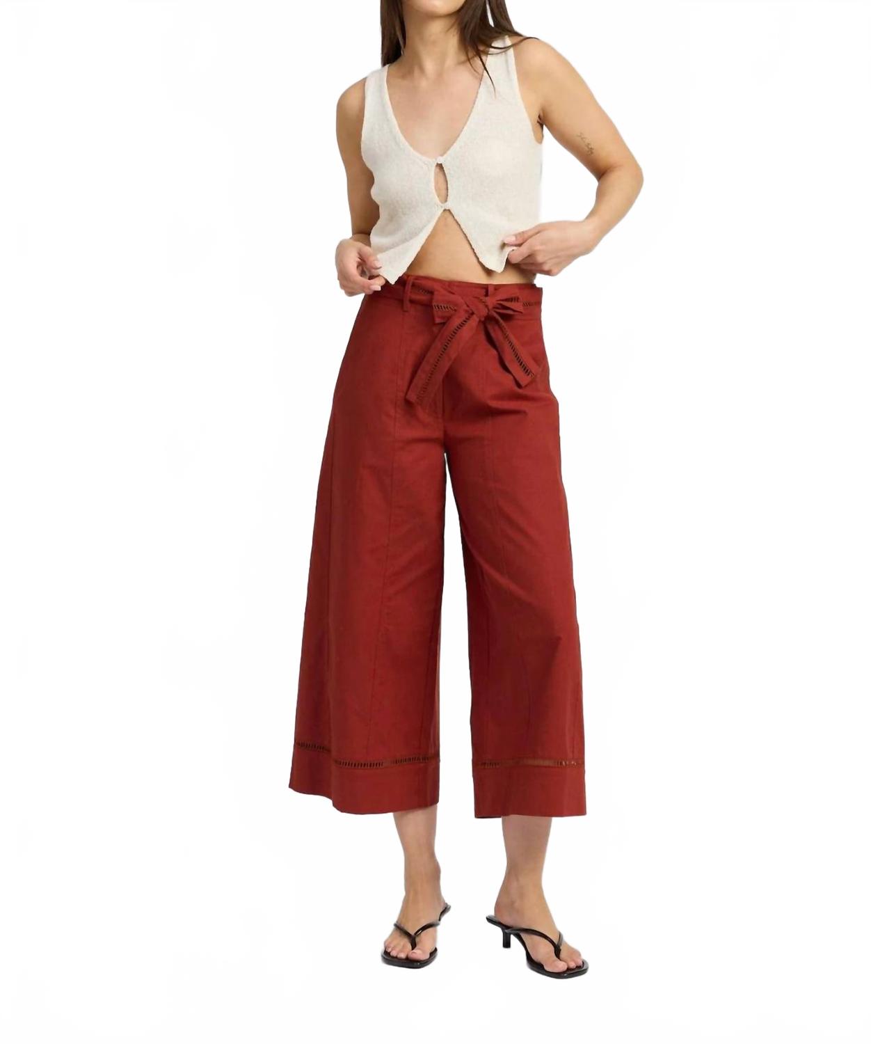 

Широкие брюки Megumi в цвете «красный ток» En Saison