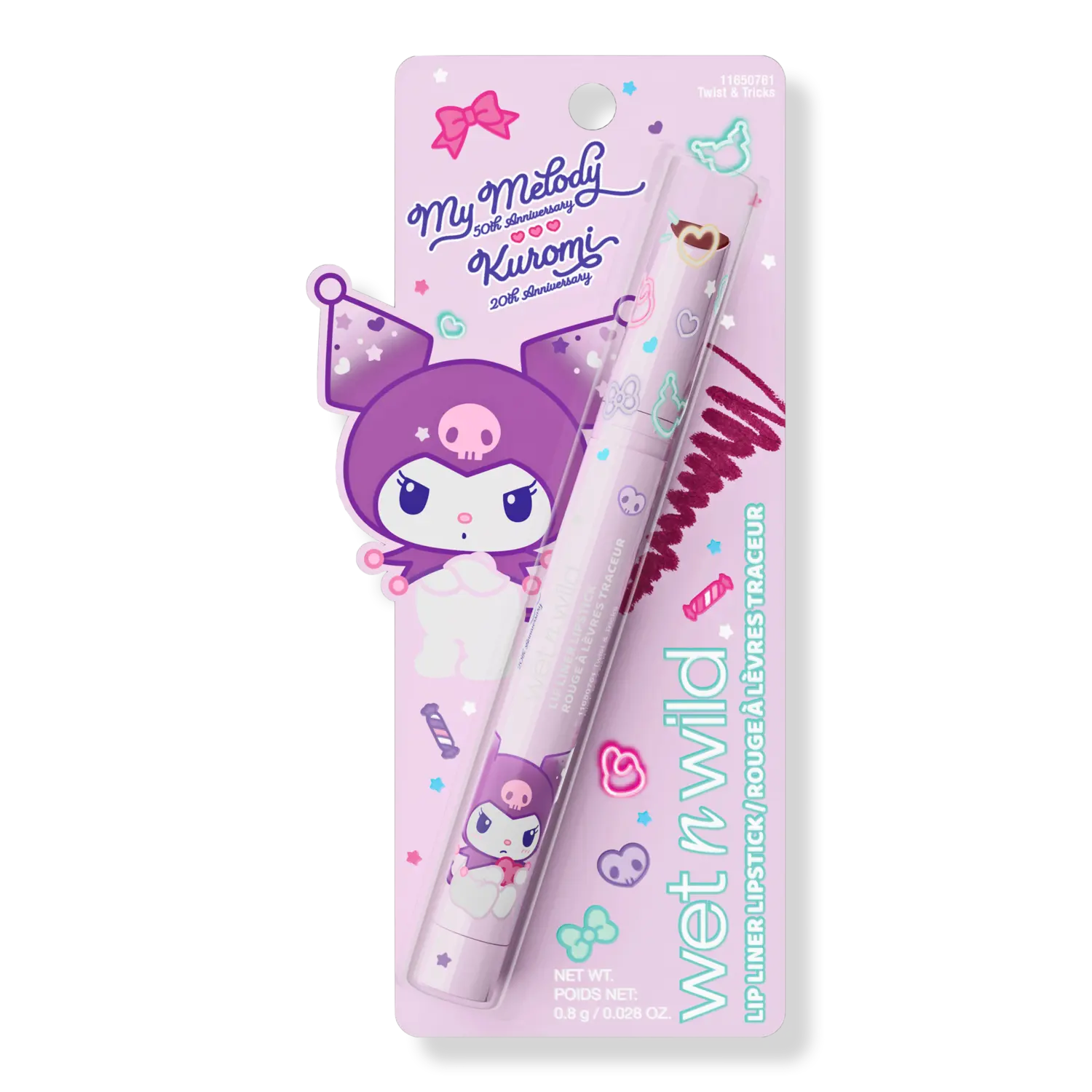 

Карандаш для губ Kuromi Anniversary Lip Liner Lipstick Wet n Wild, Twist & Tricks