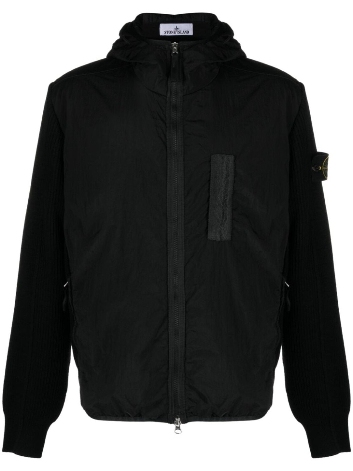 

Stone Island куртка с капюшоном и нашивкой Compass, черный