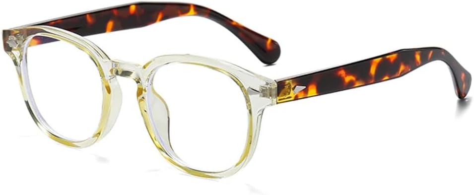 

Качественные ретро-солнцезащитные очки круглой формы для женщин, модные, с заклепками, защита от УФ-излучения UV400, для мужчин, панк, с леопардовым принтом HYYZZC, Yellow Leopard