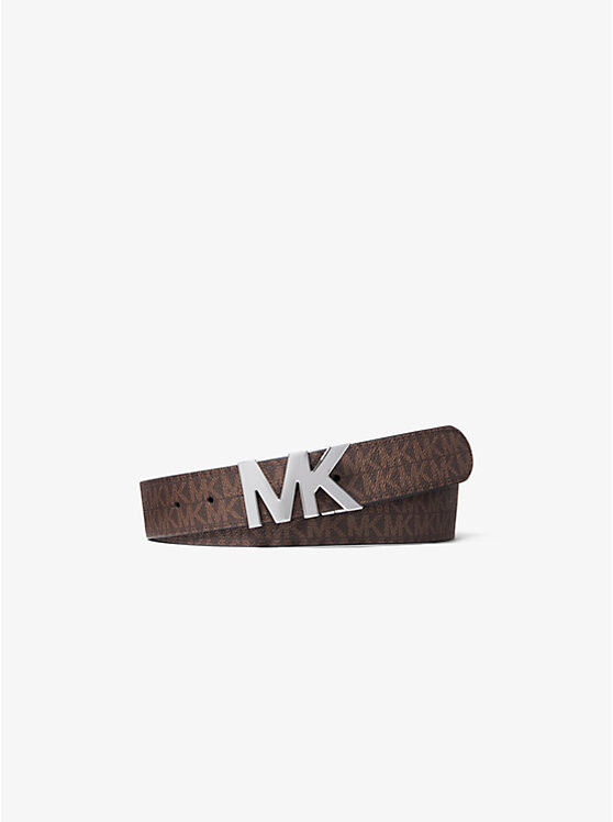 

Двусторонний ремень с пряжкой с логотипом Michael Kors Mens, коричневый