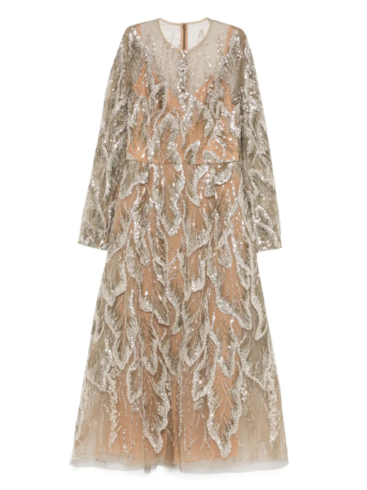 

Платье из вышитого тюля Elie Saab, зеленый