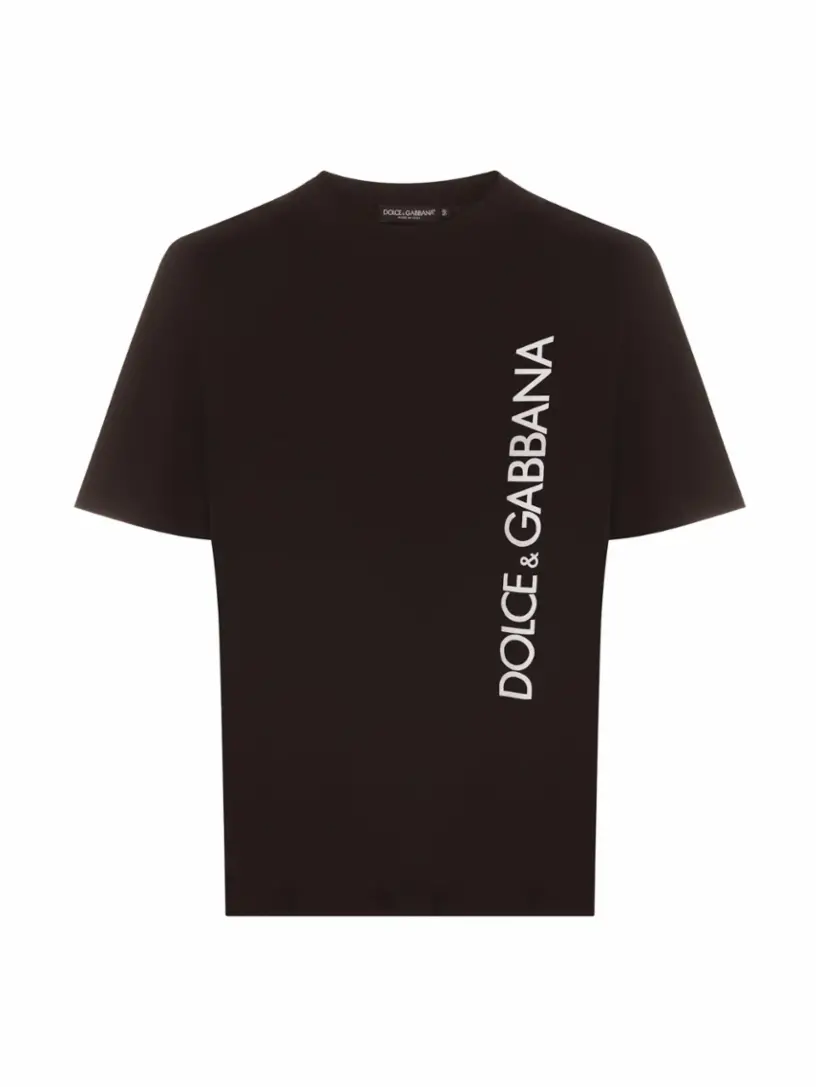 

Хлопковая футболка с логотипом Dolce&Gabbana, черный