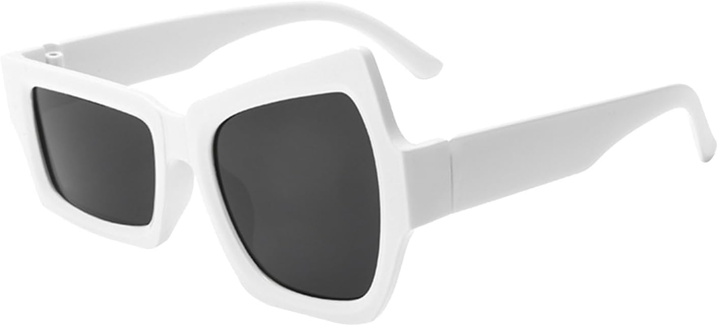 

Солнцезащитные очки для женщин | Стильные очки неправильной формы | Модные солнцезащитные очки с защитой от УФ-излучения для женщин и мужчин | Вождение | Пеший туризм Generic, Gray Frame With White Frame