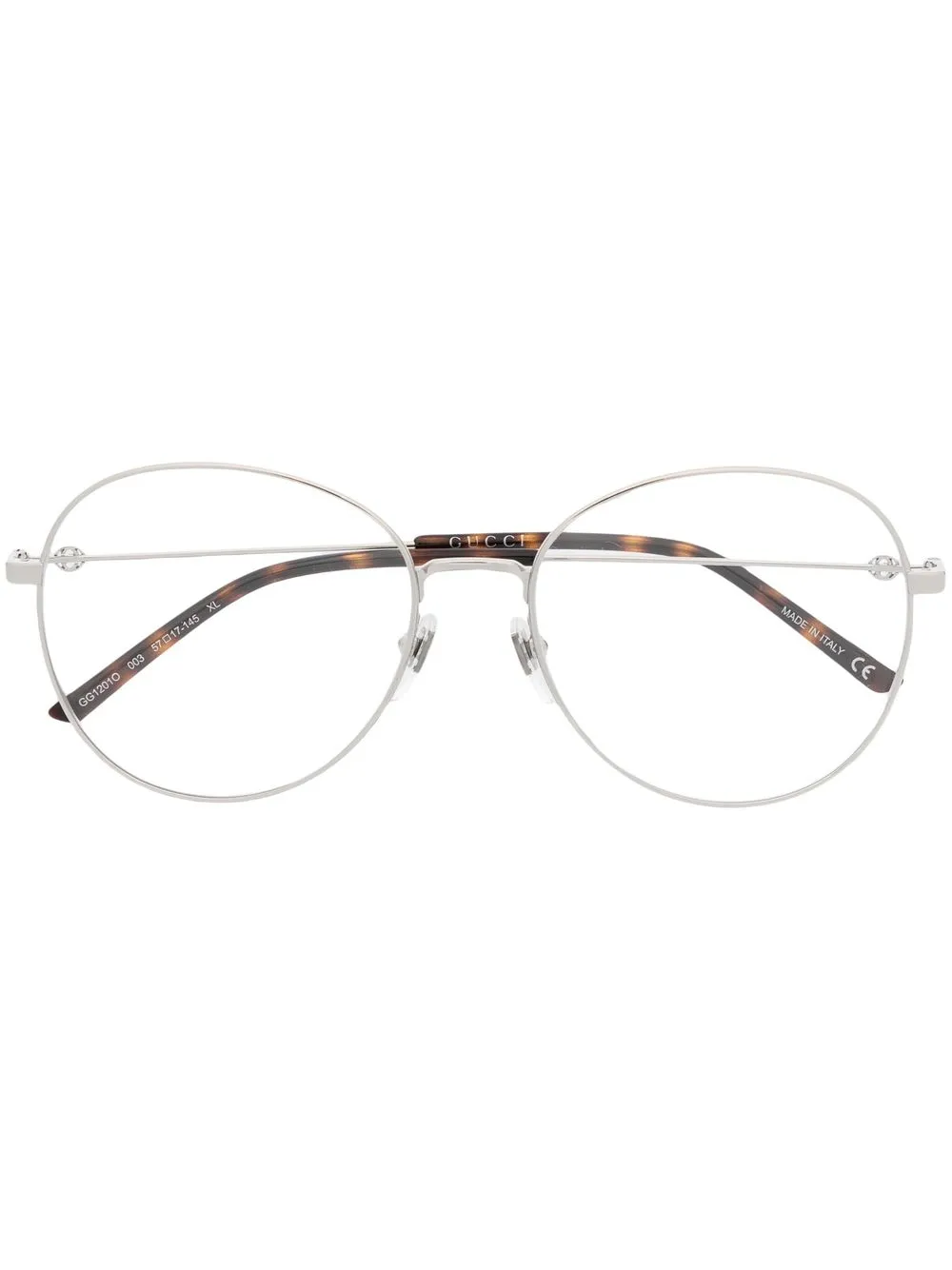 

Очки в круглой оправе Gucci Eyewear, серебяный