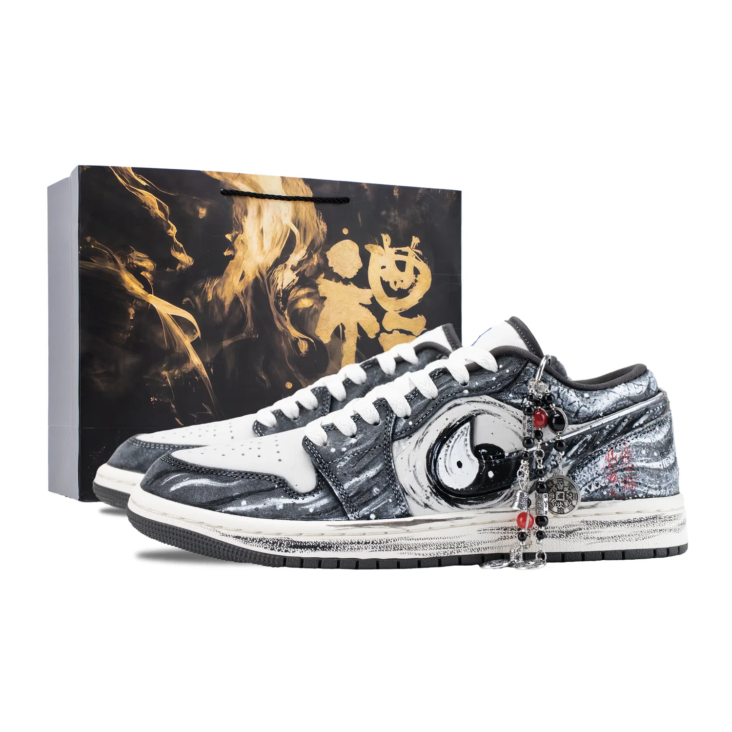 Кроссовки баскетбольные Low Vintage Jordan Black White