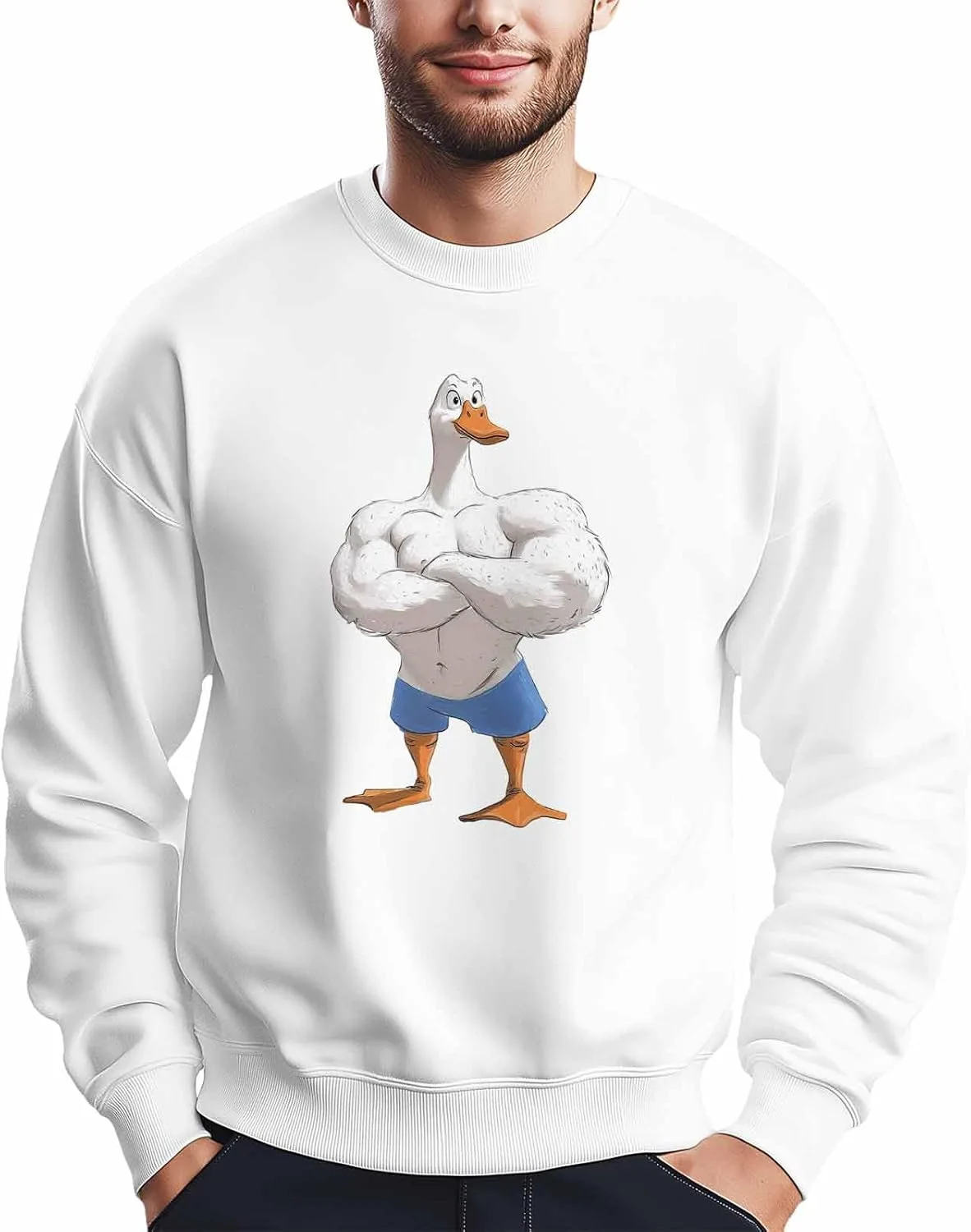 

Мужской свитшот с принтом белой утки Winvebermior