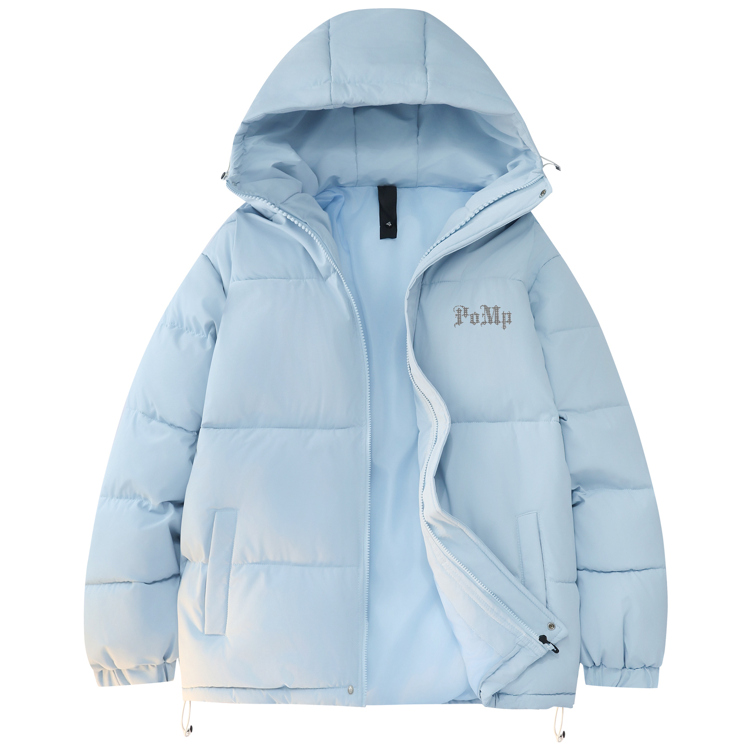 

Пуховик Unisex с капюшоном утепленный стеганый WARRIOR, светло-синий