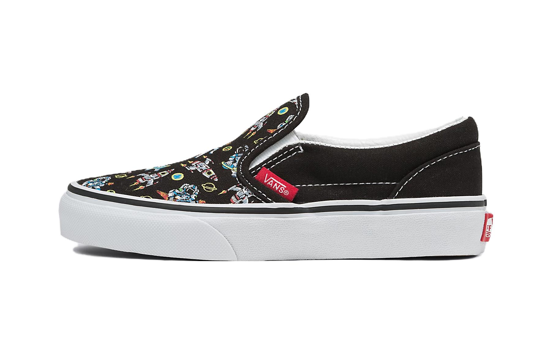 

Детские слипоны Vans для скейтбординга PS, Black/Multi Color