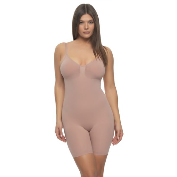 

Короткий бесшовный боди Bodycon 380212 Jezebel, цвет rose tan
