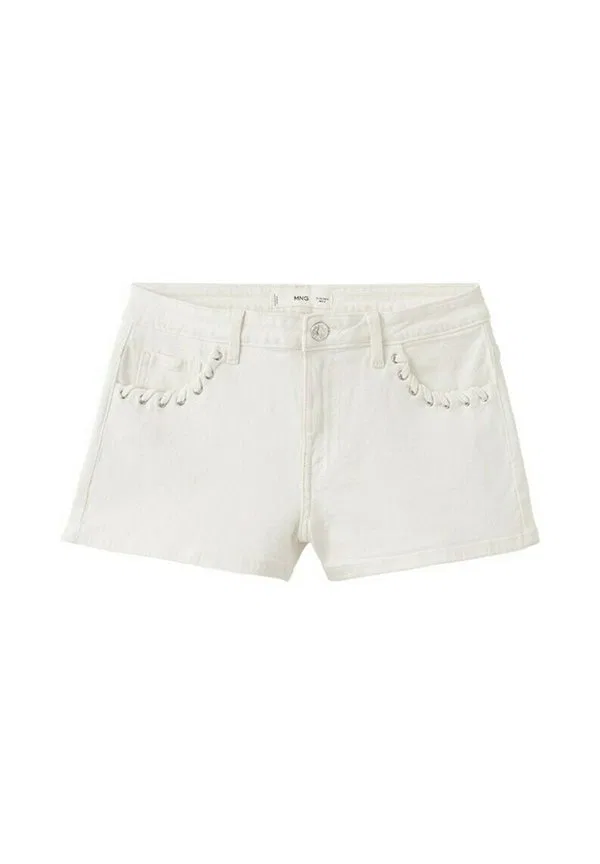 Подростковые джинсовые шорты Mango Kids, Off White — фото 4