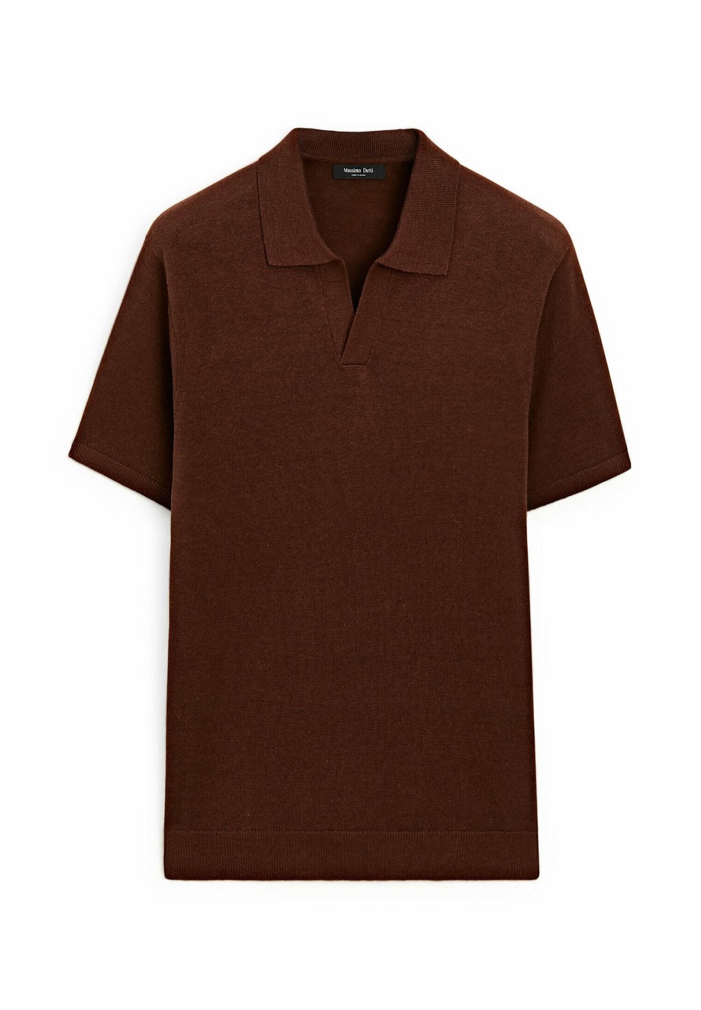 

Рубашка поло V-NECK Massimo Dutti, винно-красный