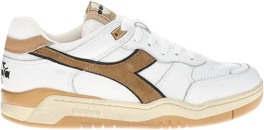 Мужские кроссовки Diadora B.560 на шнуровке, повседневные - белые, белый