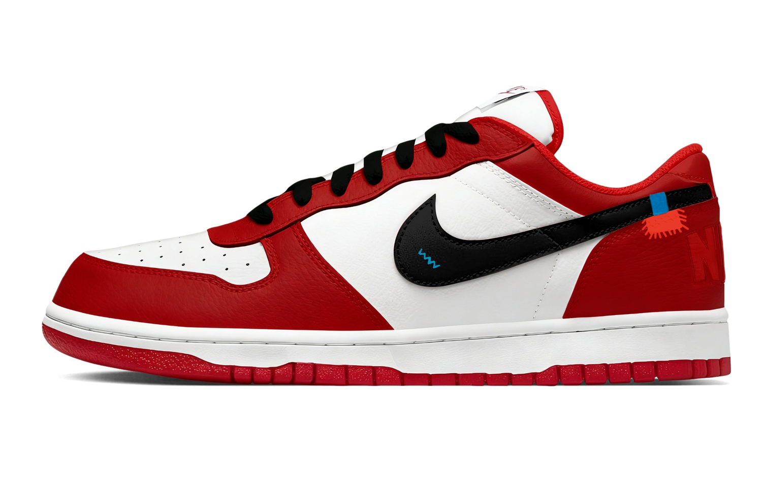 

Nike Кроссовки для скейтбординга Big Chicago Fireworks, Special Packaging Coverage Cushioning, мужские, красные