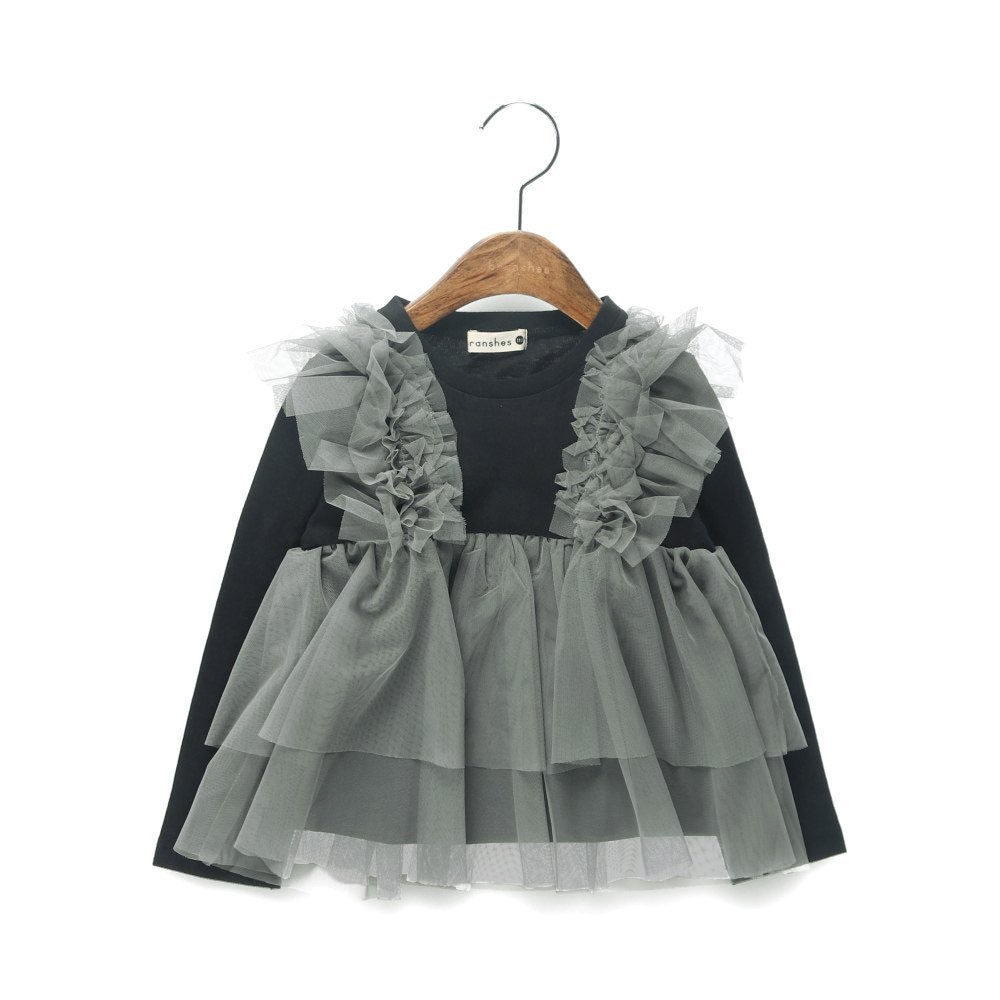 Футболка с длинными рукавами из тюля, многослойная. Branshes, gray
