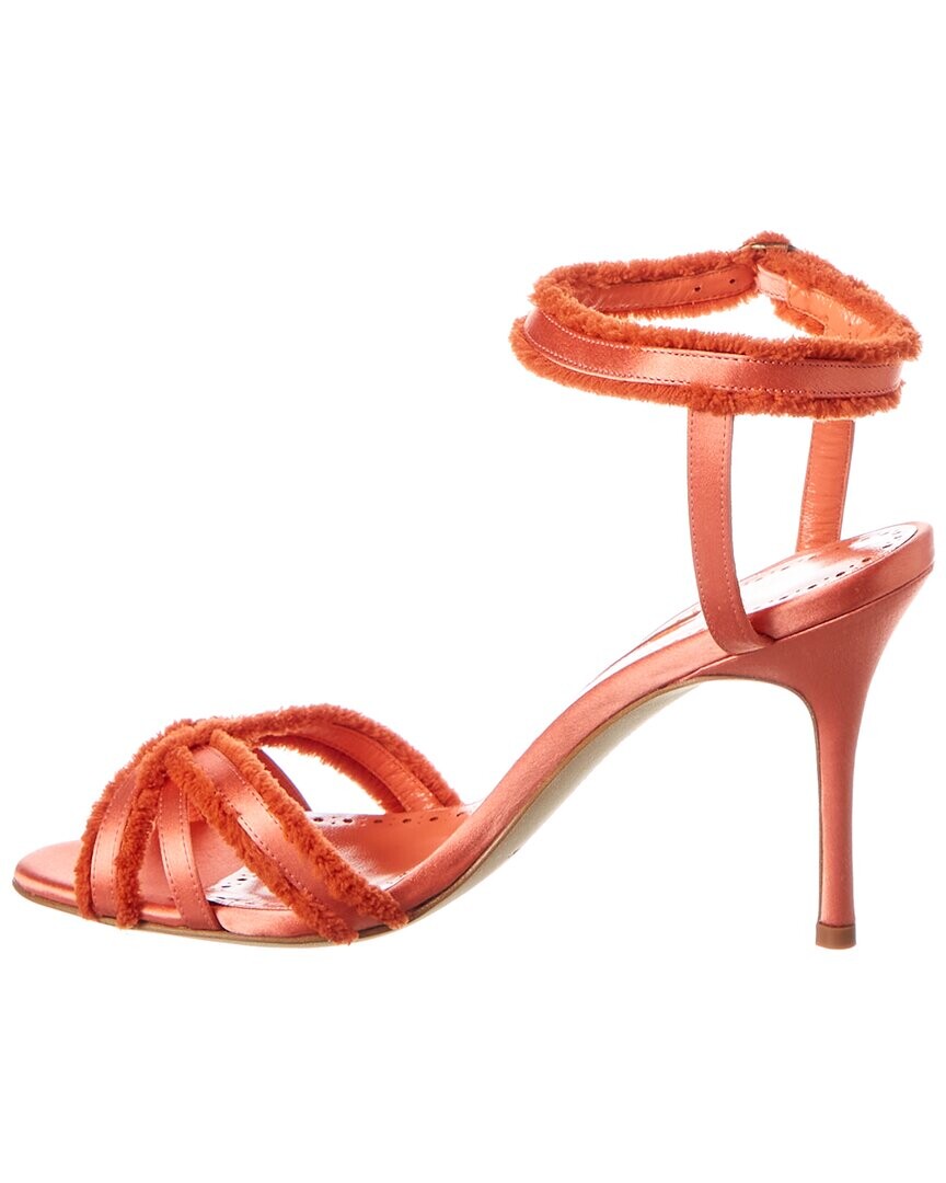 

Атласные сандалии Manolo Blahnik Mokuya 90, розовый
