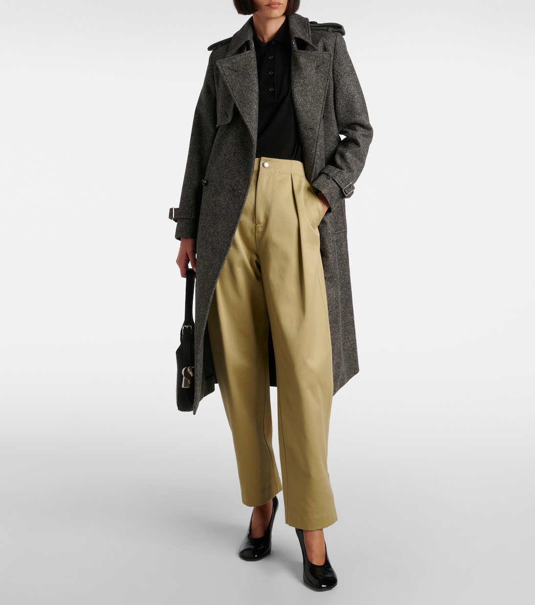 Рубашка-поло Burberry, мужская, черный, свободный крой — фото 2