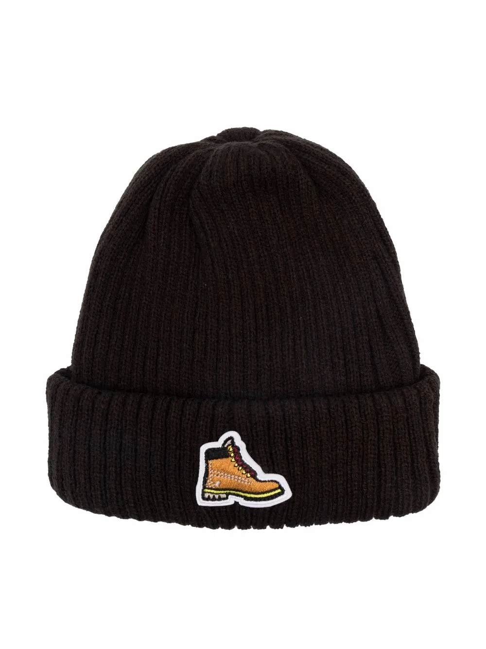 

Шапка бини в рубчик с нашивкой Timberland Kids, черный