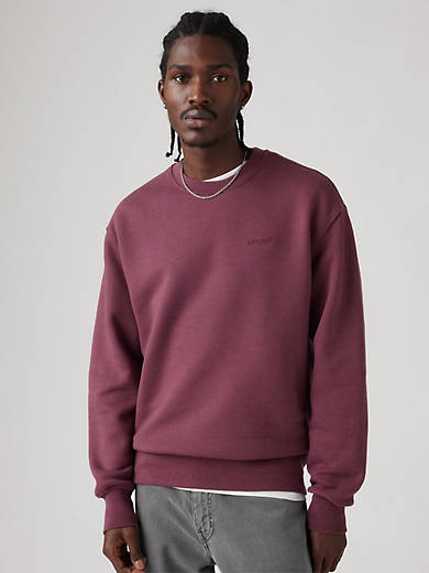 

Аутентичная толстовка с круглым вырезом Levi's, цвет Rose Wine and Fig - Red