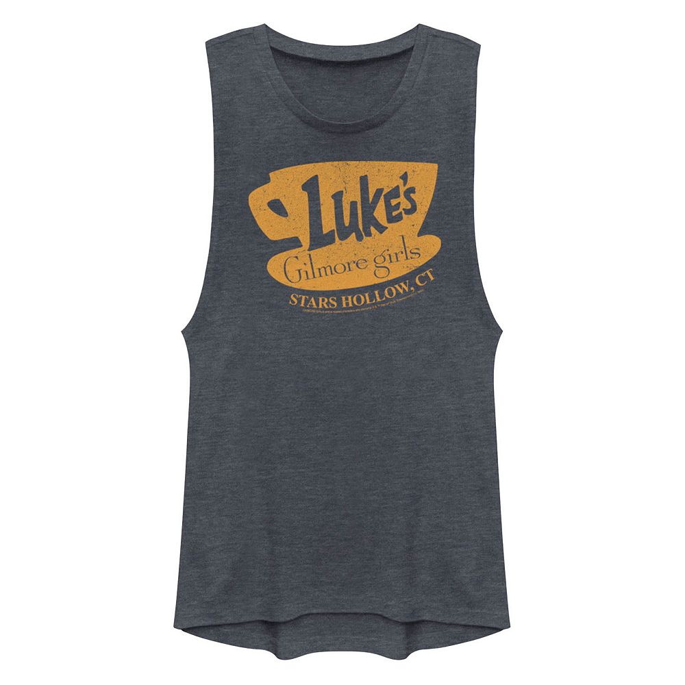 

Майка Gilmore Girls Luke's для юниоров с рисунком потертостей и рисунком мышц Licensed Character, цвет Denim Heather