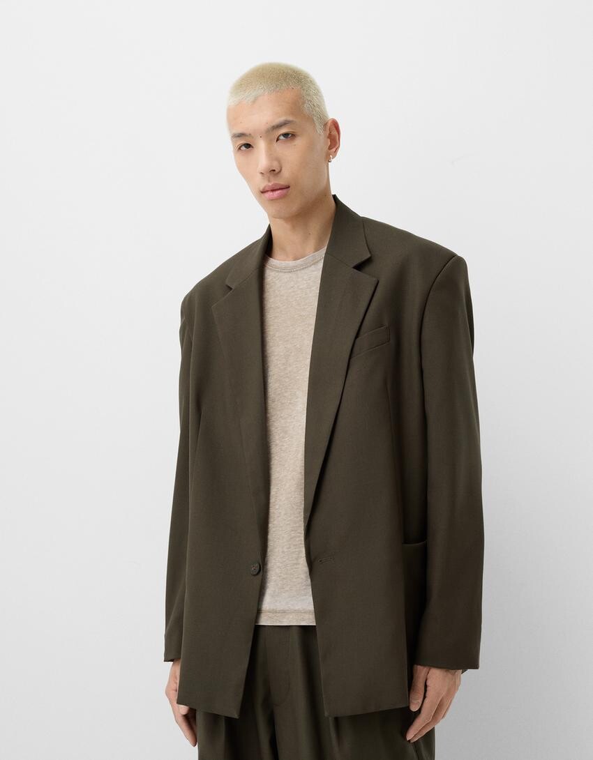 

Базовый блейзер Bershka, хаки
