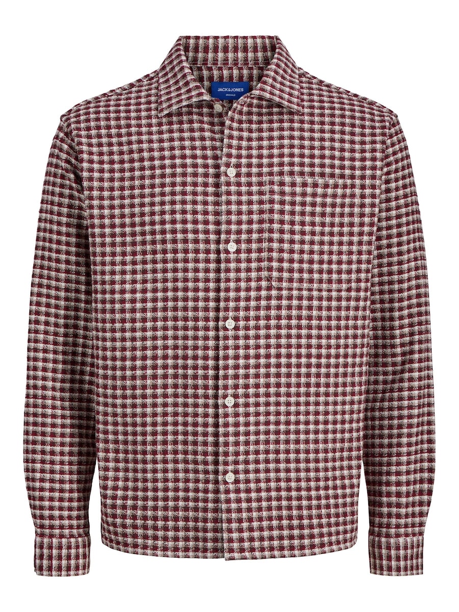 

Рубашка на пуговицах классического кроя JACK & JONES, красный