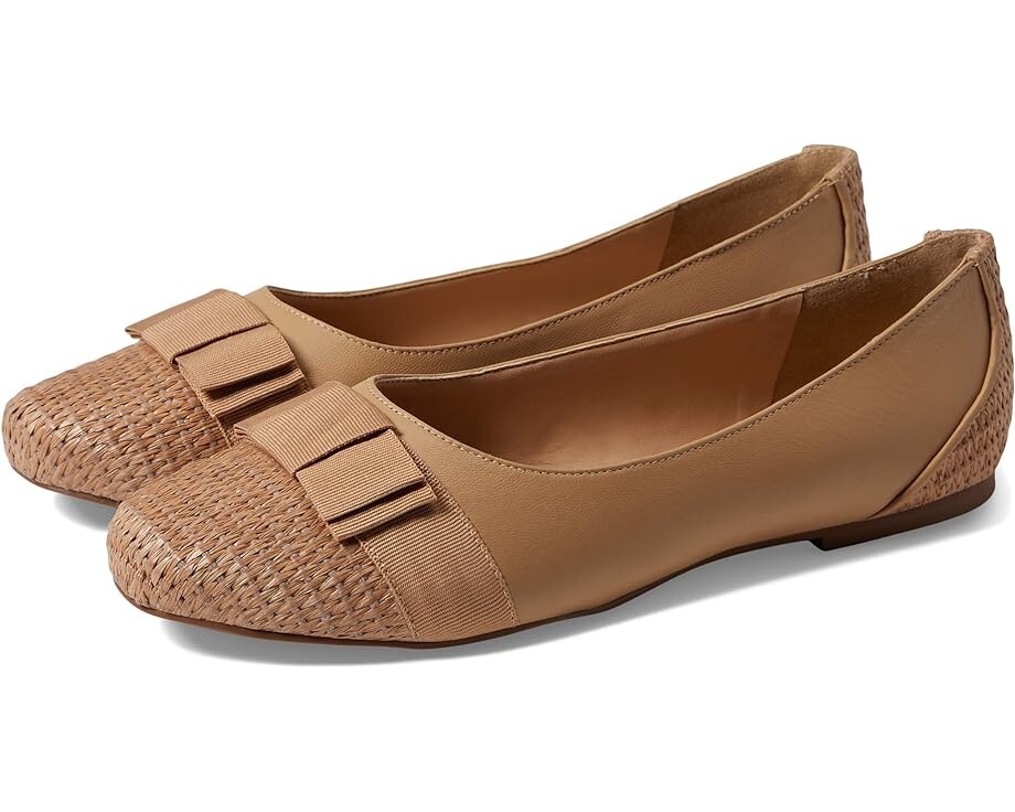 

Туфли на плоской подошве French Sole Layla, цвет Beige Nappa/Raffia