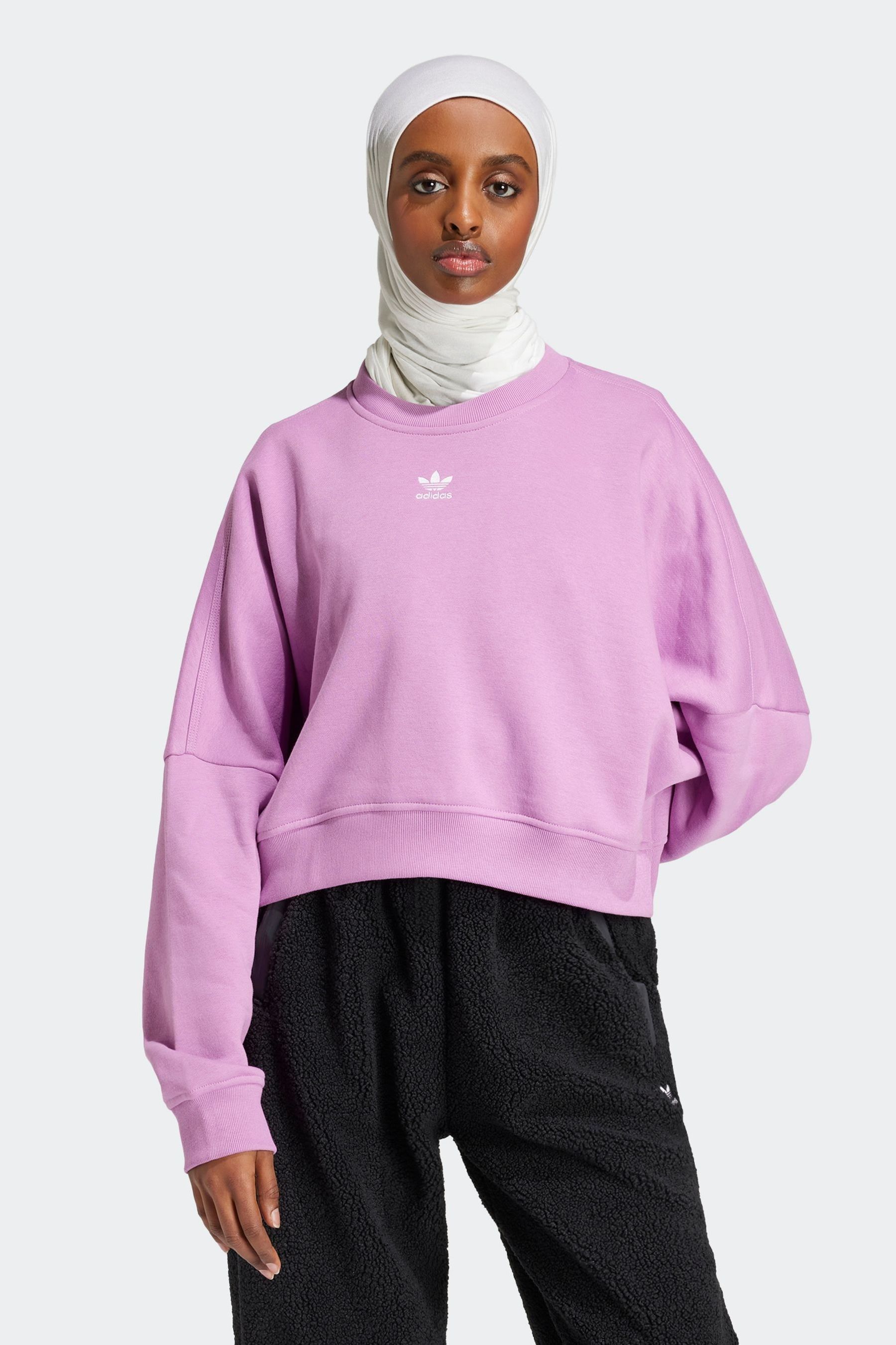 

Толстовка Adidas Essentials Crew Adidas Originals, фиолетовый