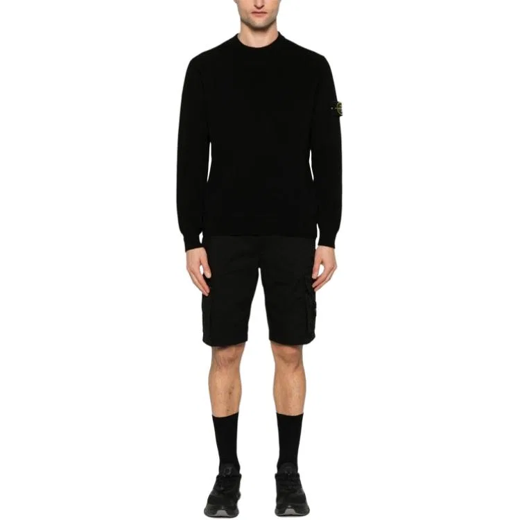 Шорты карго из супима-хлопка STONE ISLAND, Black — фото 3