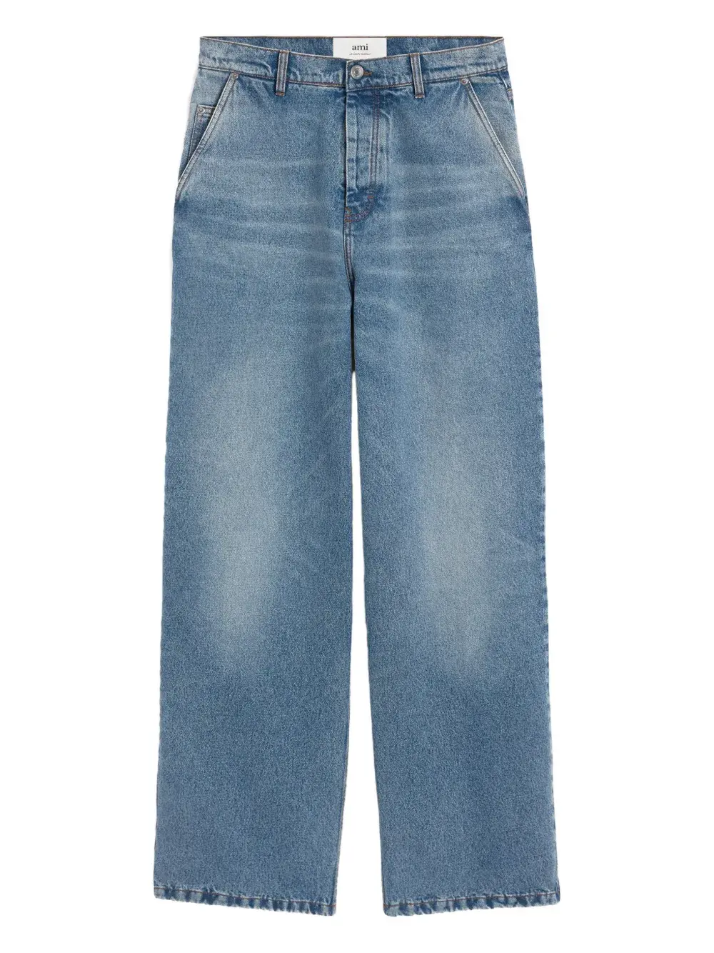 

Широкие джинсы AMI Paris, синий
