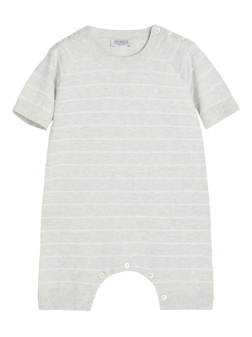 

Боди в полоску Brunello Cucinelli Kids, серый