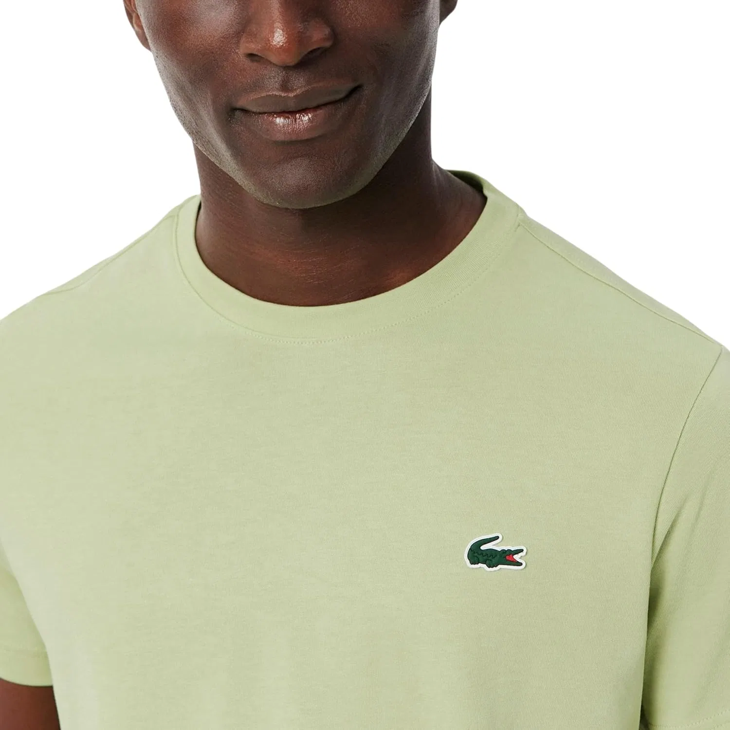 Футболка активная Lacoste, цвет Birch/Lamb's Lettuce — фото 2
