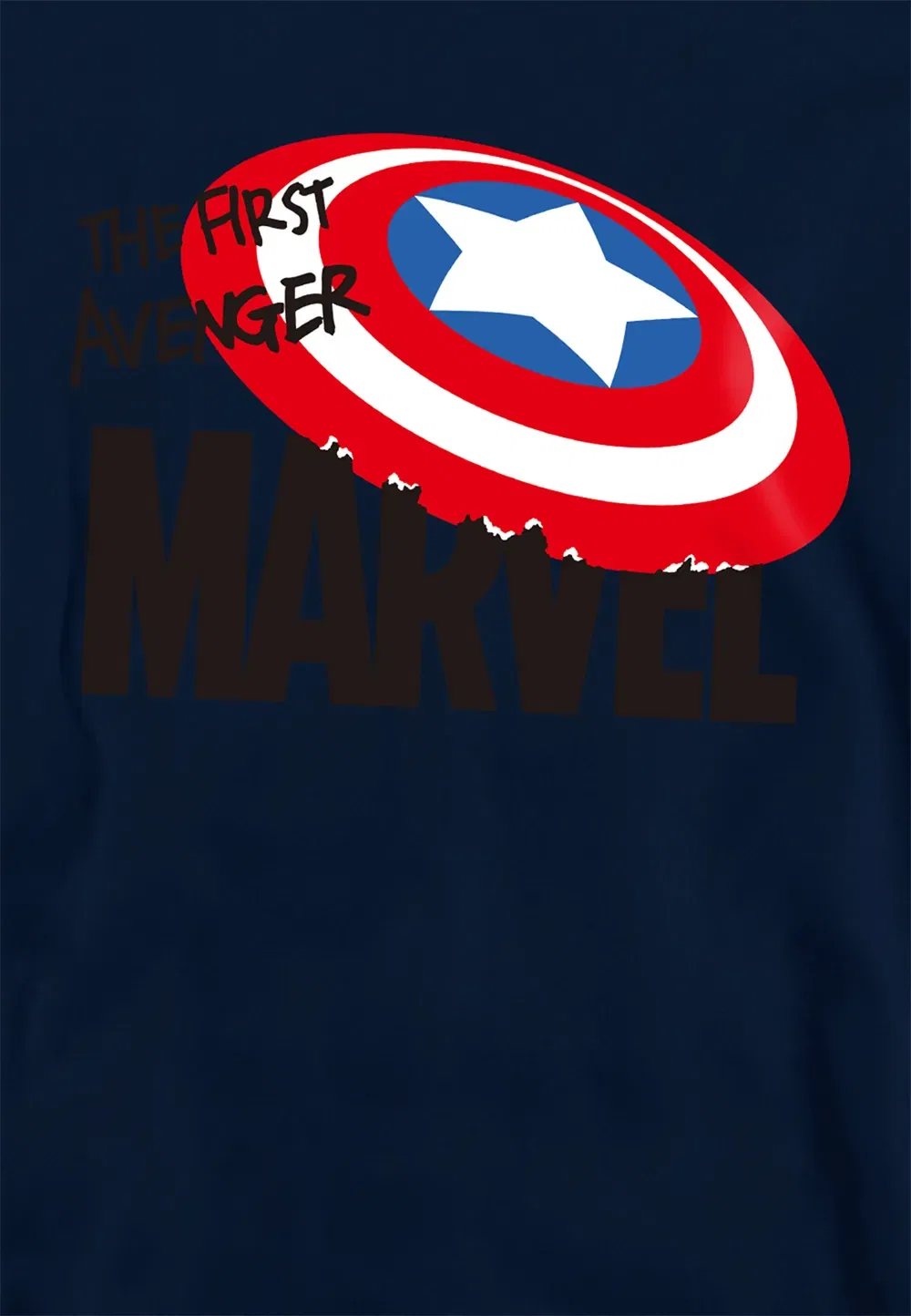 Худи Marvel Captain America First Avenger для детей, темно-синий, темно-синий — фото 2