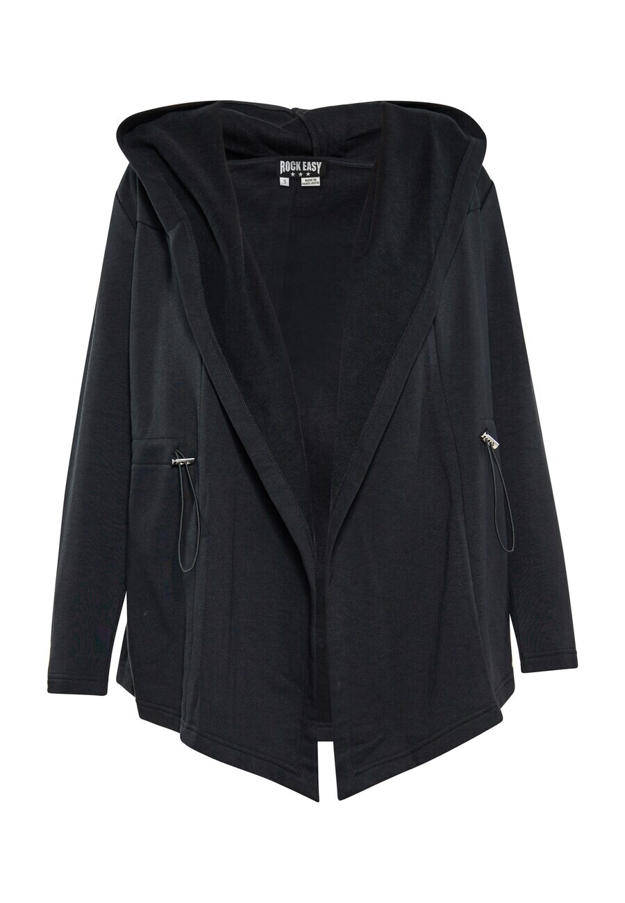 

Толстовка с капюшоном на молнии ROCKEASY Zip-Up Hoodie, черный