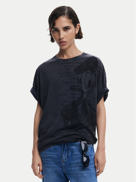 

Свободная футболка Donald 25SWTKAH Desigual, серый