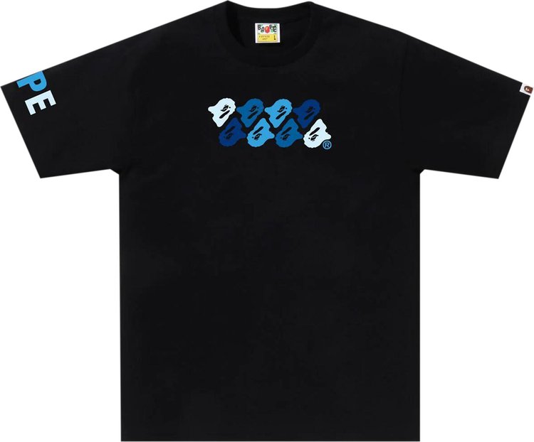 

Футболка BAPE ABC Camo 'Black/Blue', черный