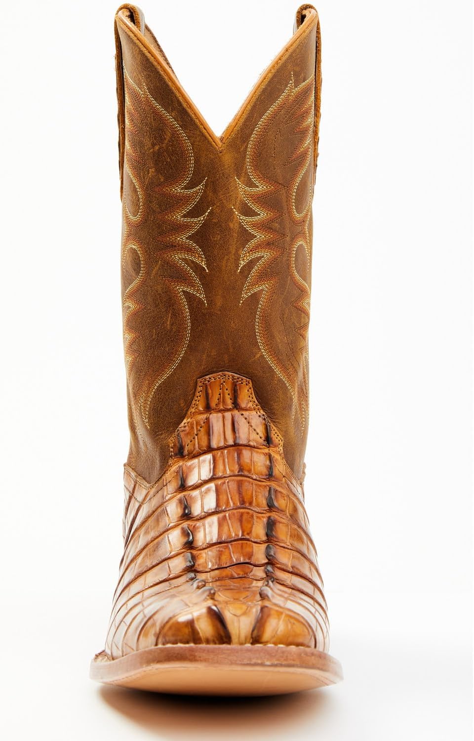 Мужские вестерн-сапоги Cody James Caiman Cognac 12 с широким квадратным носком - Asr21-22, Tan — фото 4