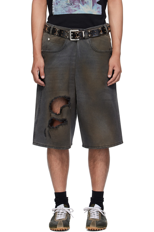 

Lu'U Dan Серые джинсовые шорты Kriss Cross