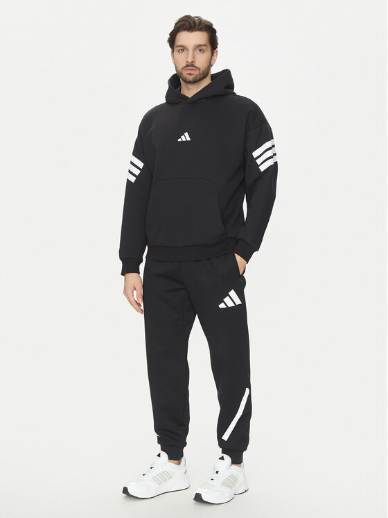 Толстовка обычного кроя Future Icons 3-Stripes JD4838 Adidas, черный — фото 2