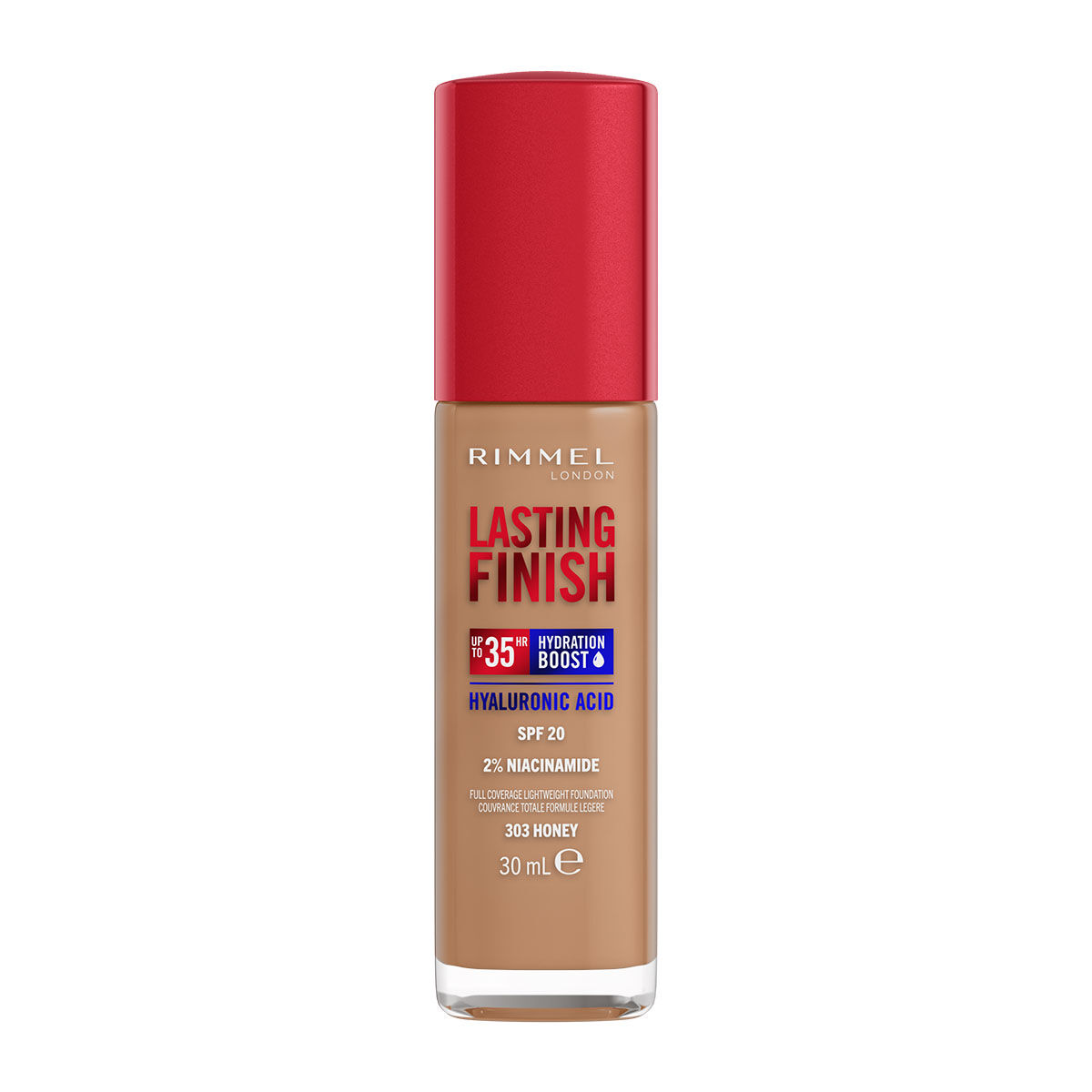 

Сильно увлажняющий и стойкий тональный крем для лица с медом spf20 303 Rimmel Lasting Finish 35H, 30 мл